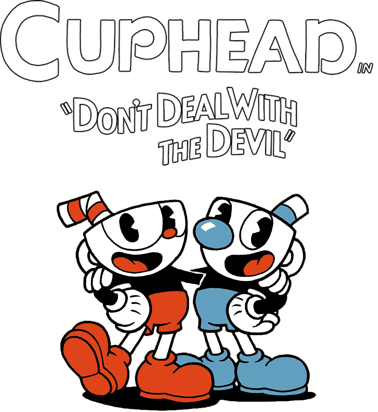 Cuphead logo and mascots